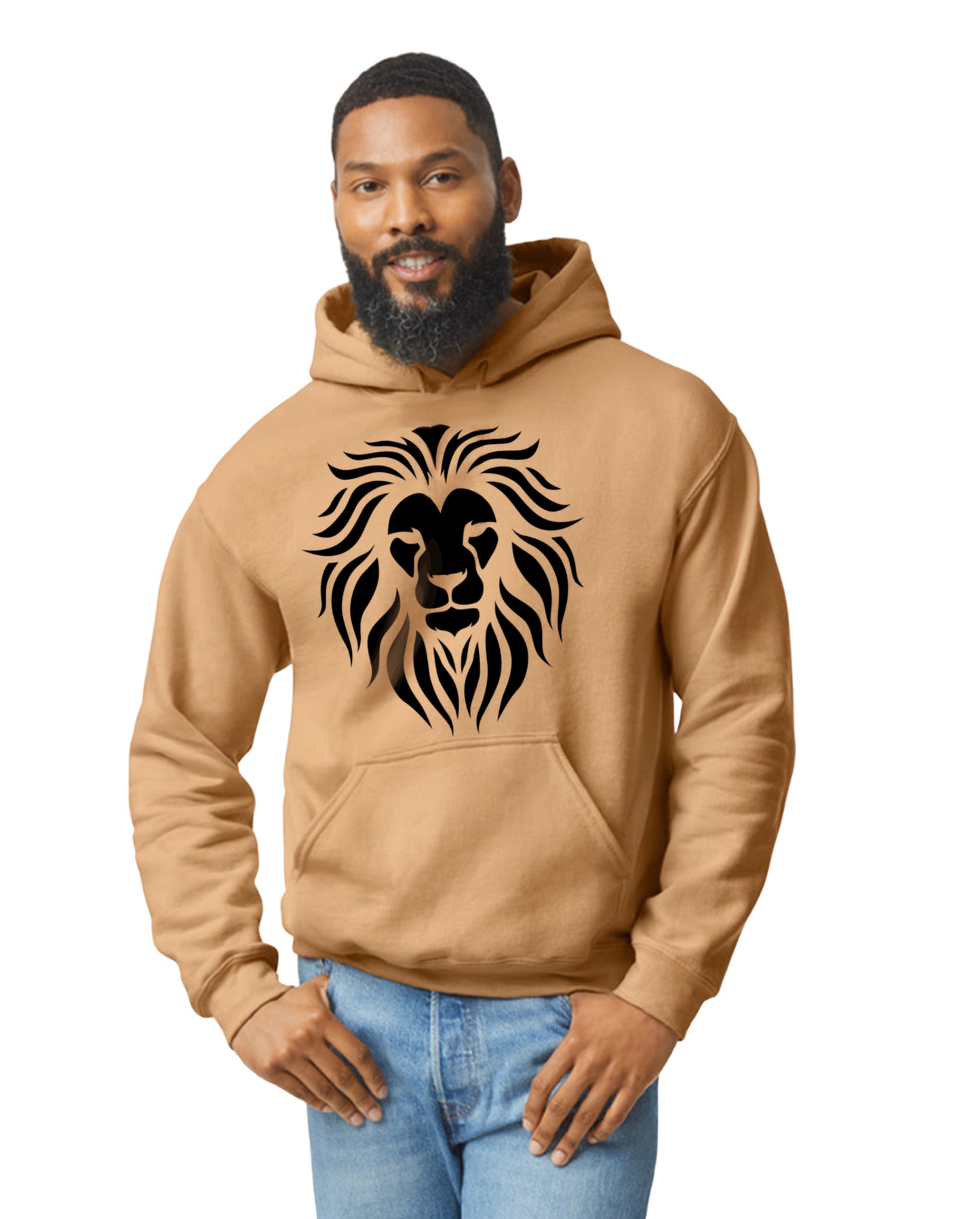 Lion Head His Name Is Holy Gold Hoodie