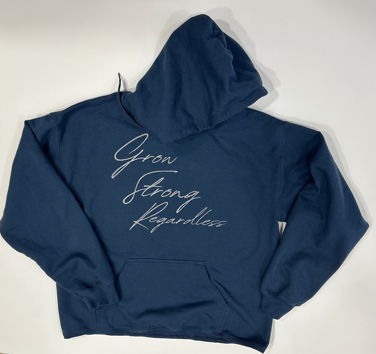 Grow Strong Regardless Navy Hoodie