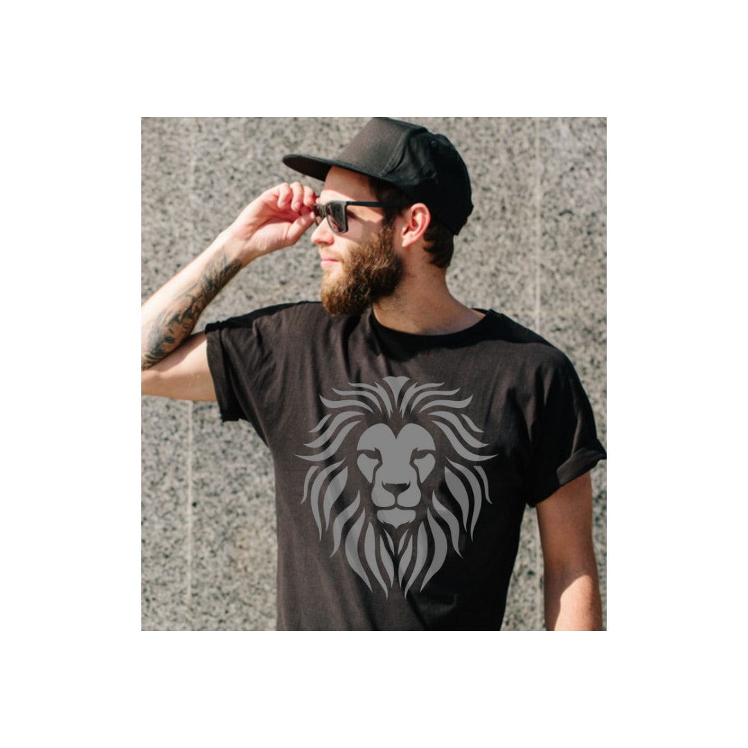 Lion Head His Name Is Holy Grey Tshirt