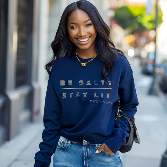 Be Salty | Stay Lit Navy Crew