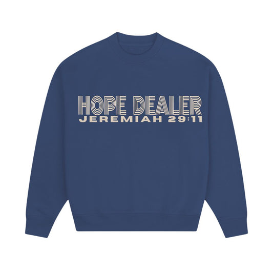 HOPE DEALER Adult Crewneck Blue Dust