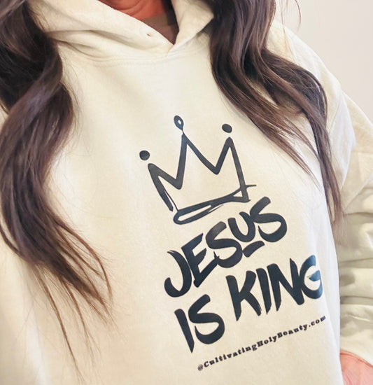 Jesus Is King Tan Hoodie