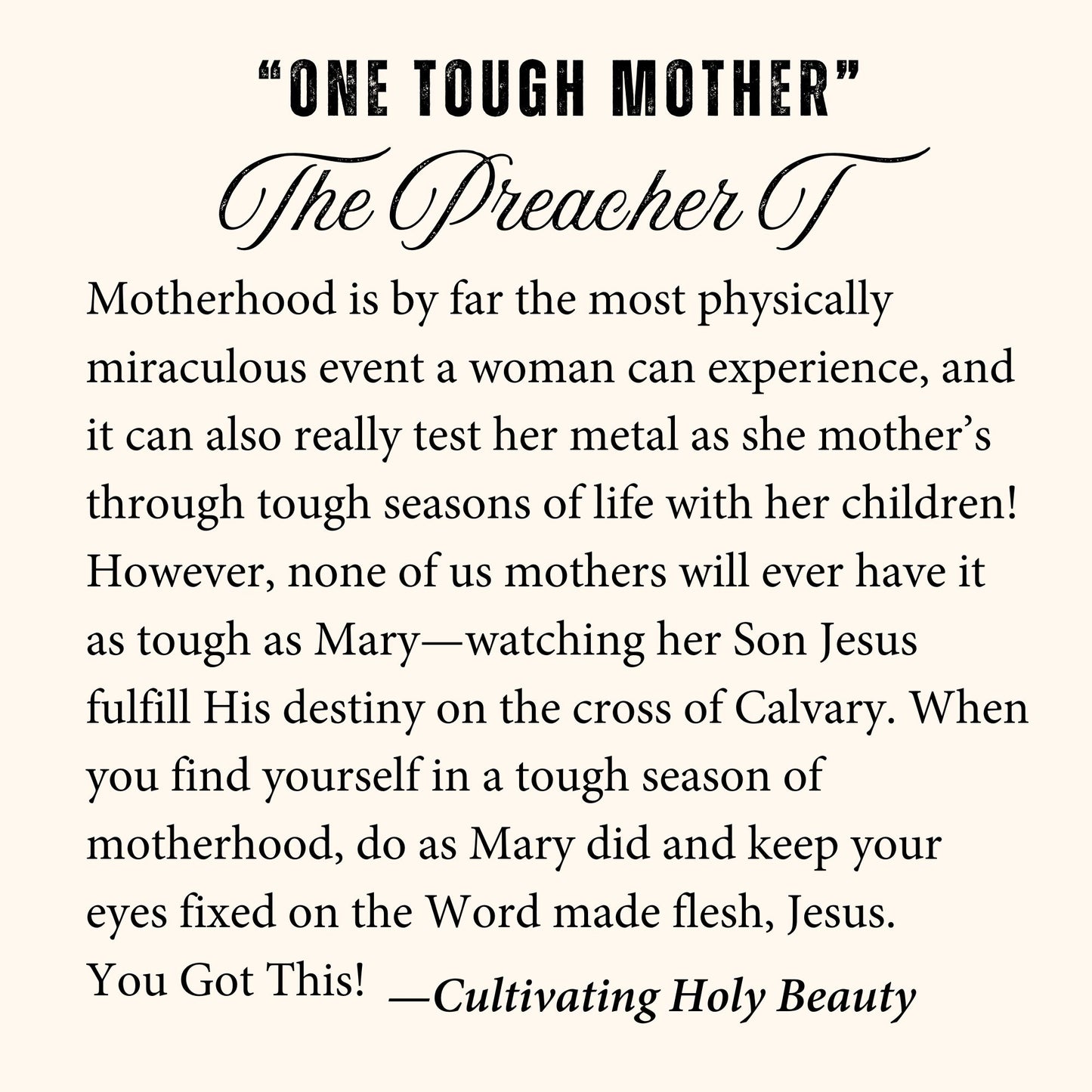 One Tough Mother Preacher T